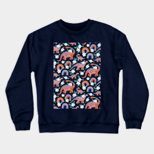 Little Dotty Dinos with Rainbows and Flowers Crewneck Sweatshirt